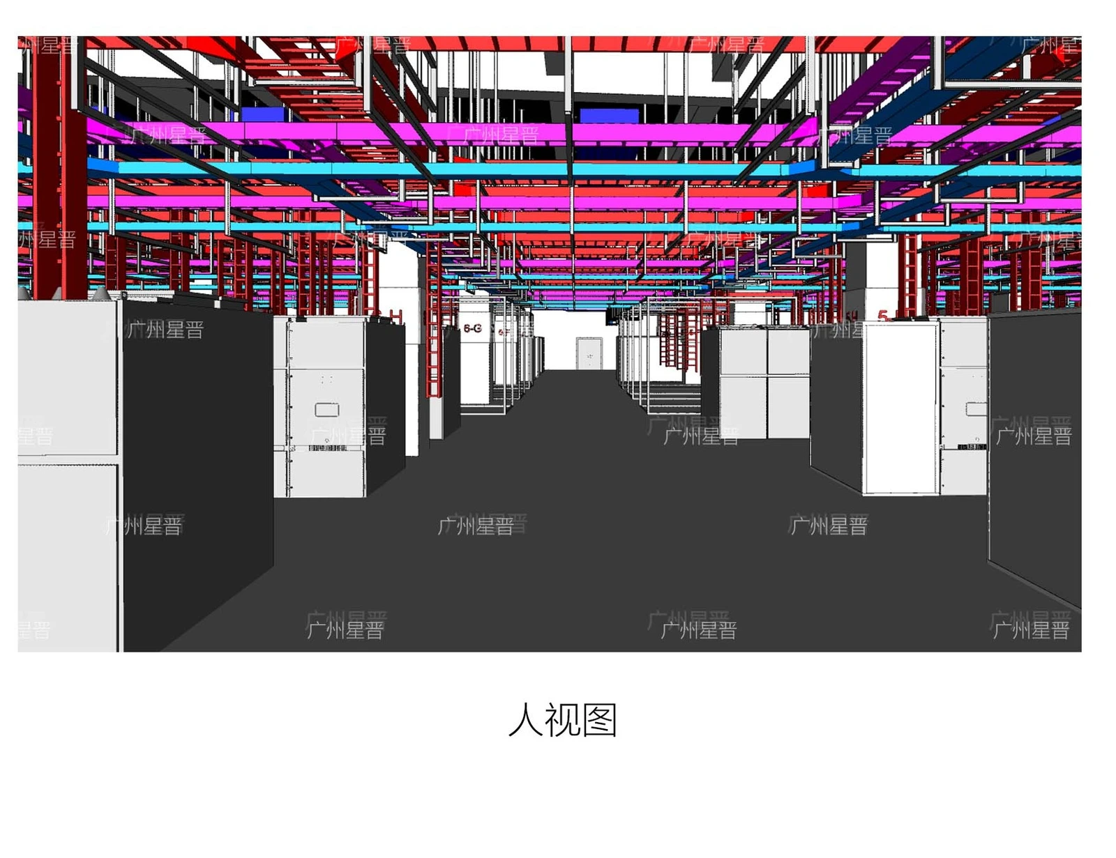 配变电所机房 BIM 人视图
