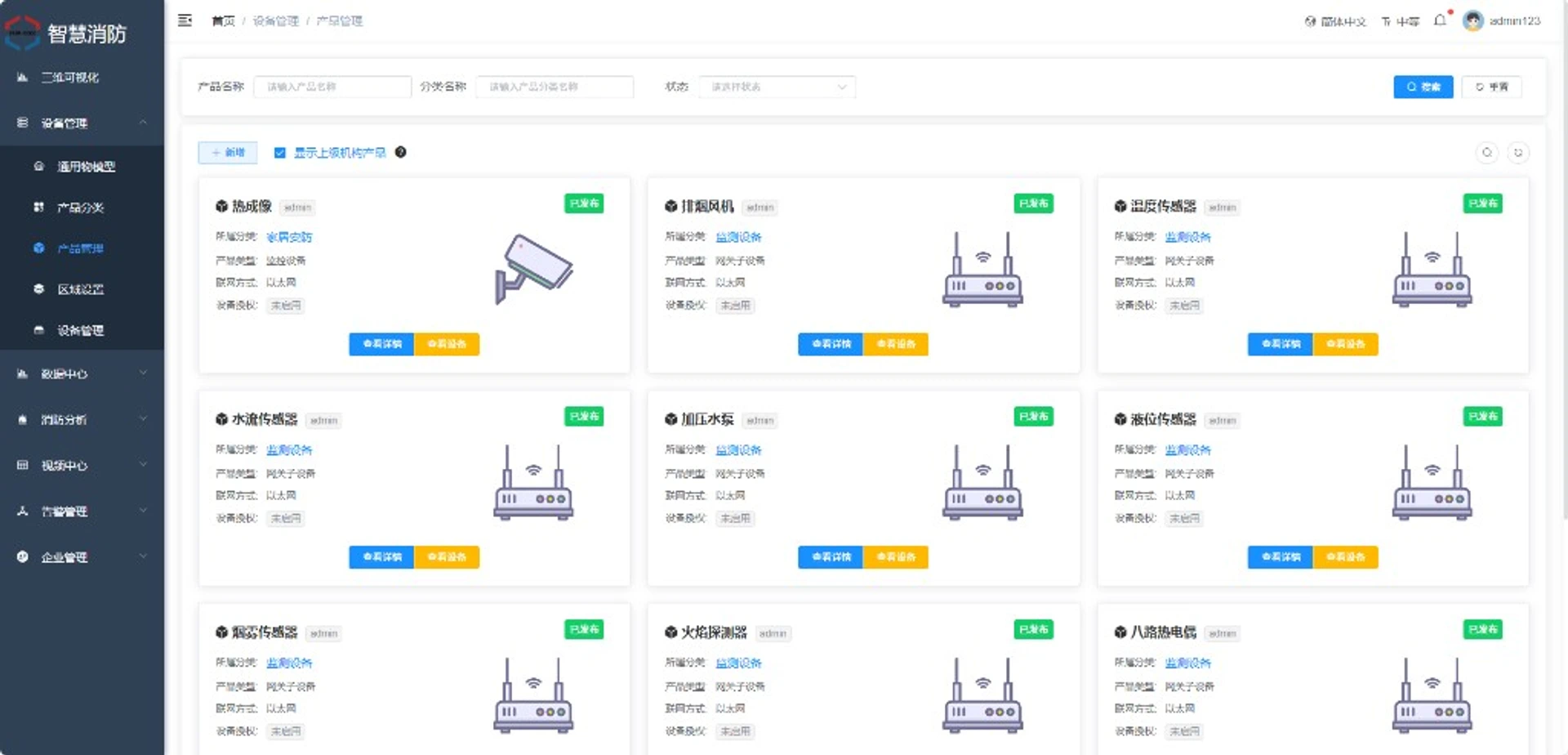 物联网集成平台产品管理：多类型感知与控制设备统一接入